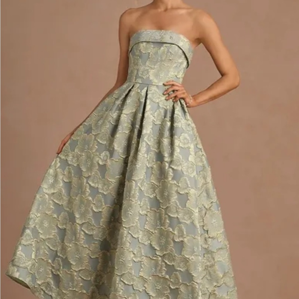 Azazie Florentine Strapless Floral Dress